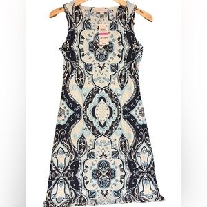 🔥💙NWT Charter Club size PP (XS Petite) stretchy dress. Navy/blue/white color